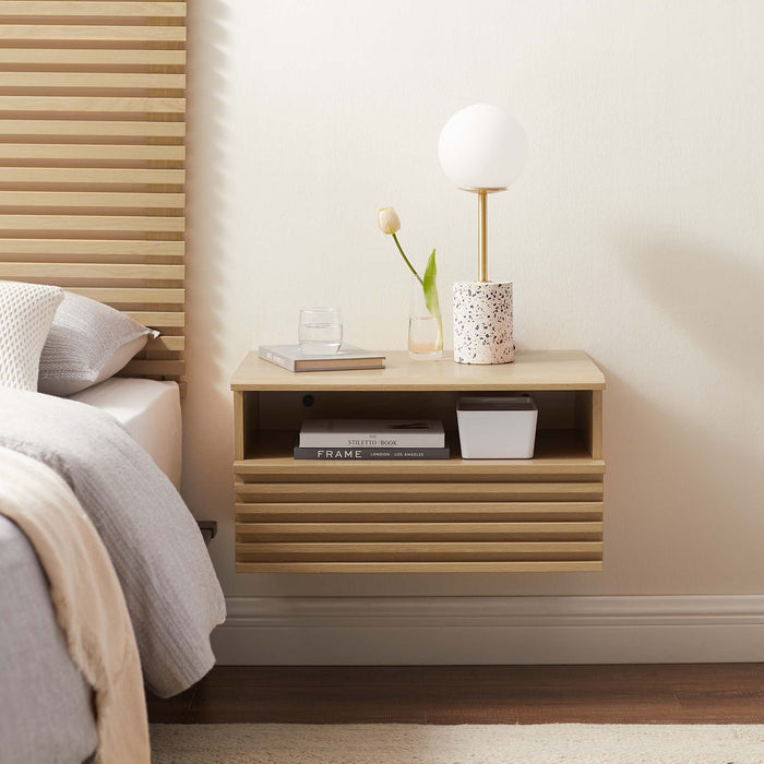 Modway Render Wall-Mount Nightstand Bedroom Furniture - Installation View