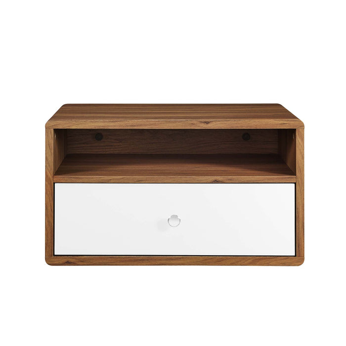 Modway Transmit Wall Mount Nightstand Bedroom Furniture - Dimensions