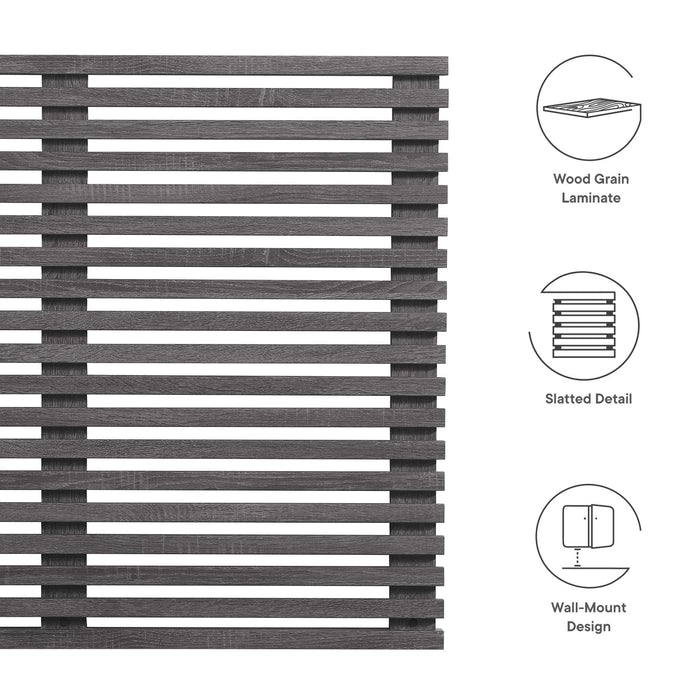 Modway Render Wall Mount Headboard Bedroom Furniture in Black - Side View