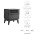 Modway Render Nightstand Bedroom Furniture in Black - Side View