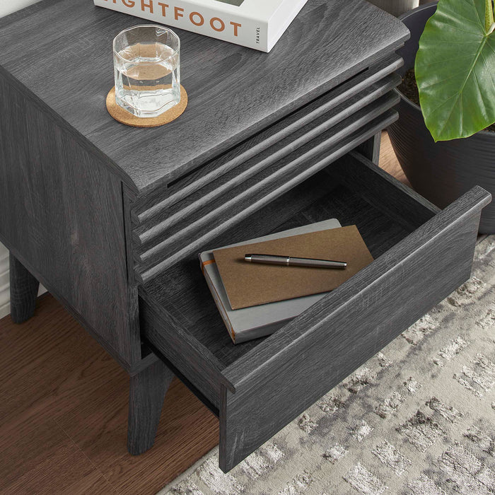 Modway Render Nightstand Bedroom Furniture in Black - Detail View