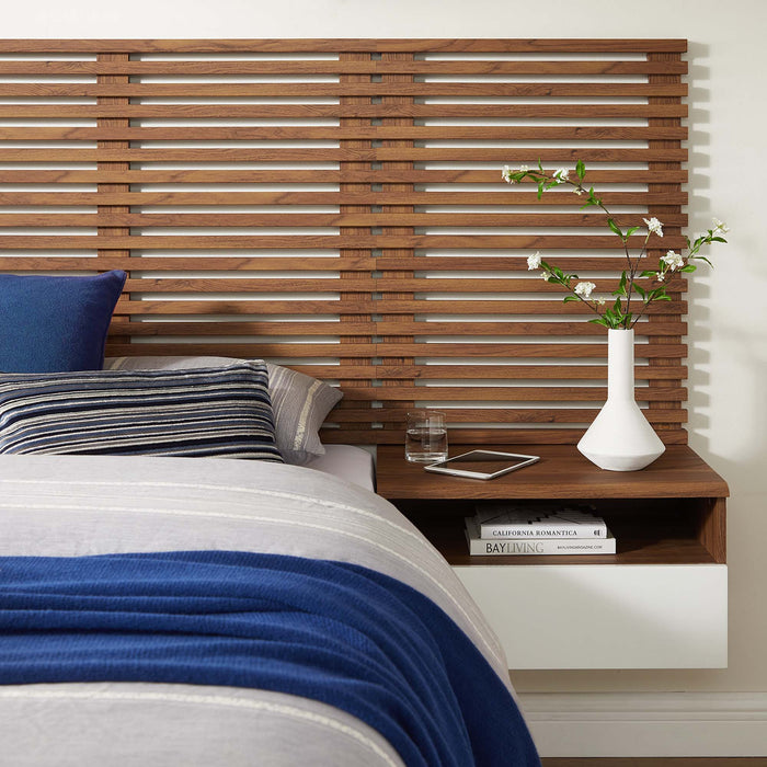 Modway Render Wall Mount Headboard and Modern Nightstands Bedroom Furniture - View 10