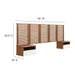 Modway Render Wall Mount Headboard and Modern Nightstands Bedroom Furniture in Brown - Detail View