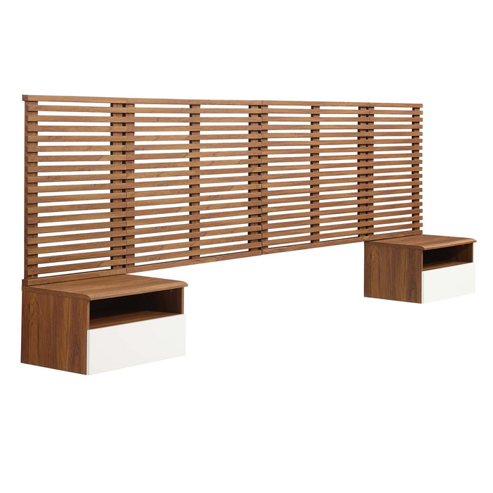 Modway Render Wall Mount Headboard and Modern Nightstands Bedroom Furniture - View 20