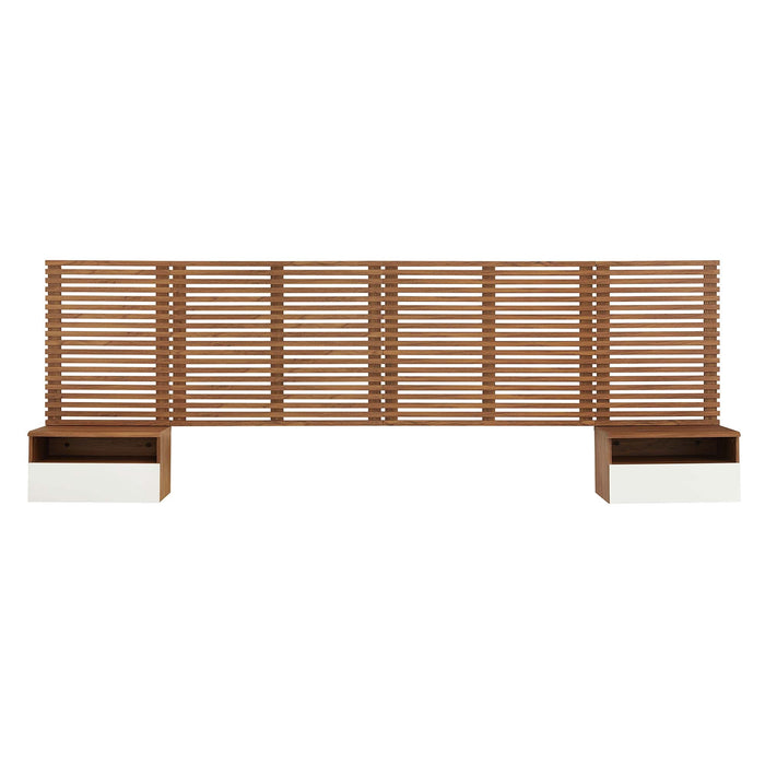 Modway Render Wall Mount Headboard and Modern Nightstands Bedroom Furniture - View 17