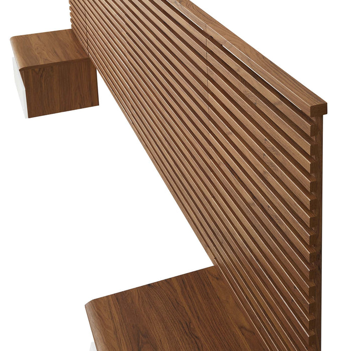 Modway Render Wall Mount Headboard and Modern Nightstands Bedroom Furniture - View 18
