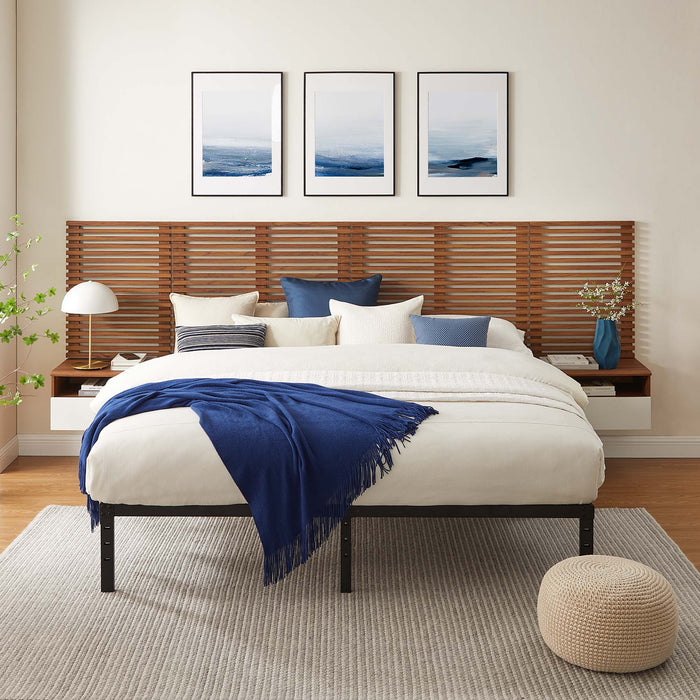 Modway Render Wall Mount Headboard and Modern Nightstands Bedroom Furniture - View 13