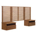 Render Wall Mount Headboard and Modern Nightstands Walnut / Twin