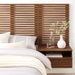 Render Wall Mount Headboard and Modern Nightstands Walnut / Twin