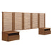Render Wall Mount Headboard and Modern Nightstands Walnut / Queen