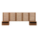 Render Wall Mount Headboard and Modern Nightstands Walnut / Queen