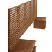 Render Wall Mount Headboard and Modern Nightstands Walnut / Queen