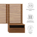 Render Wall Mount Headboard and Modern Nightstands Walnut / Queen
