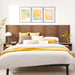 Render Wall Mount Headboard and Modern Nightstands Walnut / Queen
