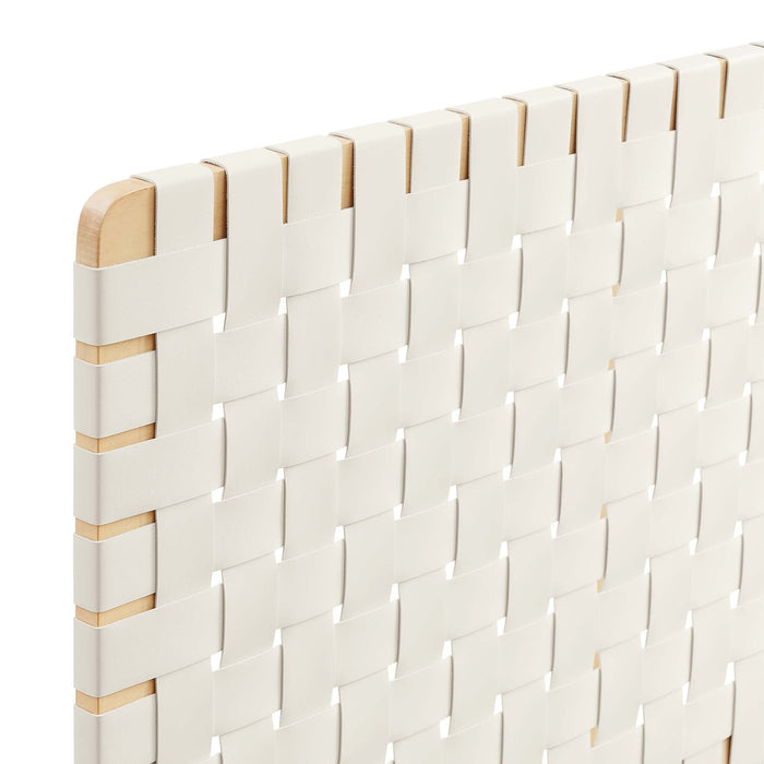 Sparta Weave Wall-Mount Vegan Leather Headboard