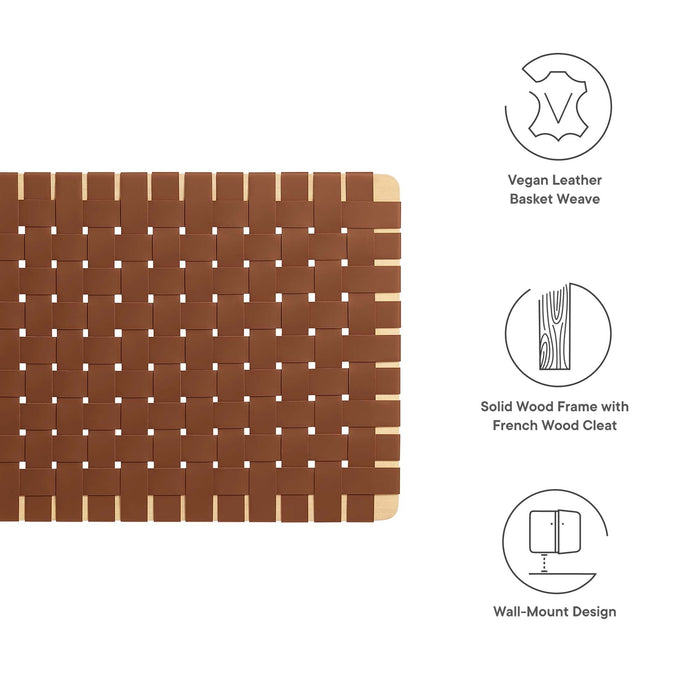 Sparta Weave Wall-Mount Vegan Leather Headboard