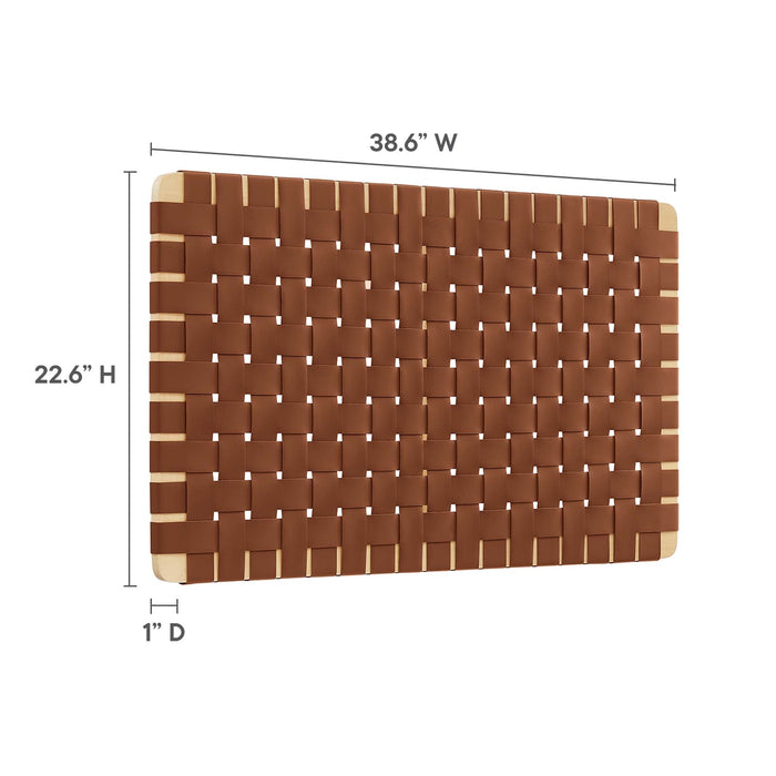 Sparta Weave Wall-Mount Vegan Leather Headboard