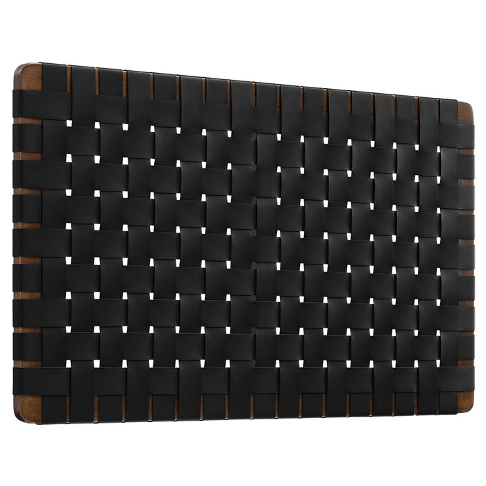 Sparta Weave Wall-Mount Vegan Leather Headboard