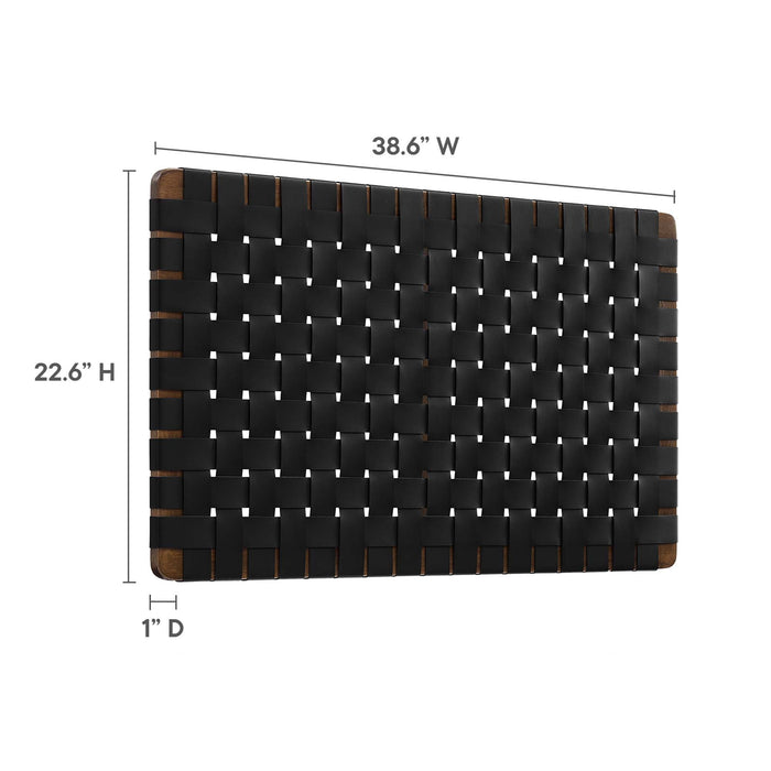 Sparta Weave Wall-Mount Vegan Leather Headboard