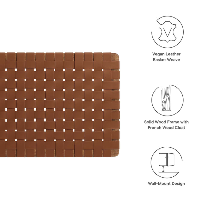 Sparta Weave Wall-Mount Vegan Leather Headboard