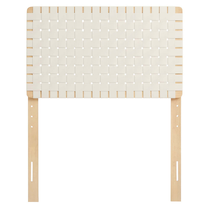 Modway Sparta Weave Vegan Leather Headboard Bedroom Furniture - Dimensions