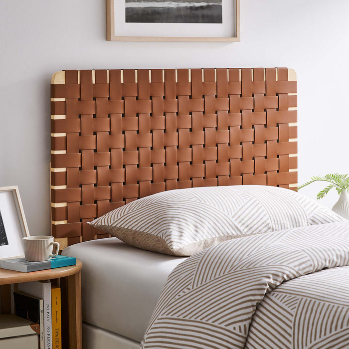 Modway Sparta Weave Vegan Leather Headboard Bedroom Furniture - View 9