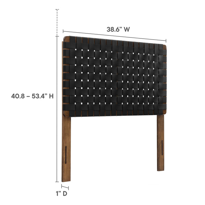 Modway Sparta Weave Vegan Leather Headboard Bedroom Furniture - View 19
