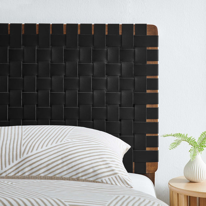 Modway Sparta Weave Vegan Leather Headboard Bedroom Furniture - View 20