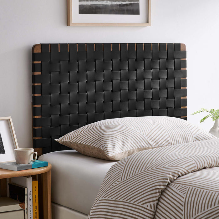 Modway Sparta Weave Vegan Leather Headboard Bedroom Furniture - View 17