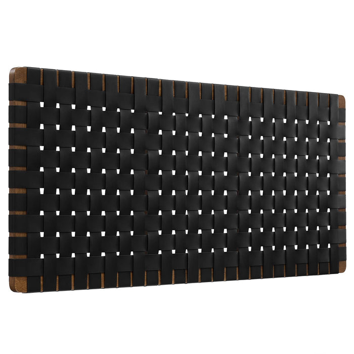 Sparta Weave Wall-Mount Vegan Leather Headboard
