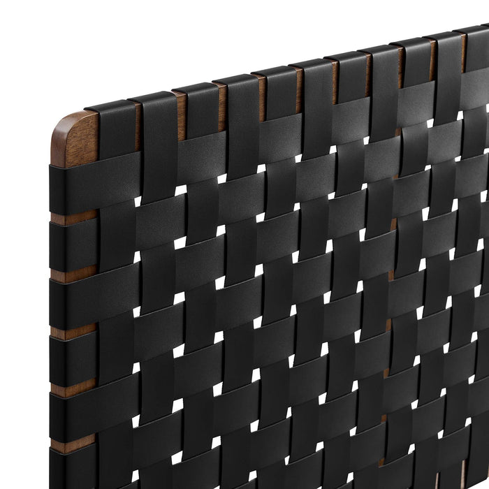 Sparta Weave Wall-Mount Vegan Leather Headboard