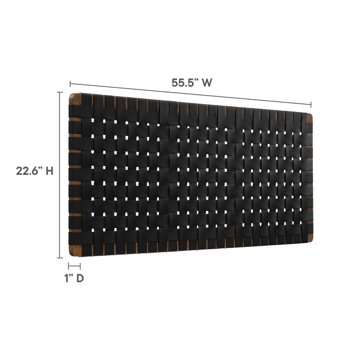 Sparta Weave Wall-Mount Vegan Leather Headboard