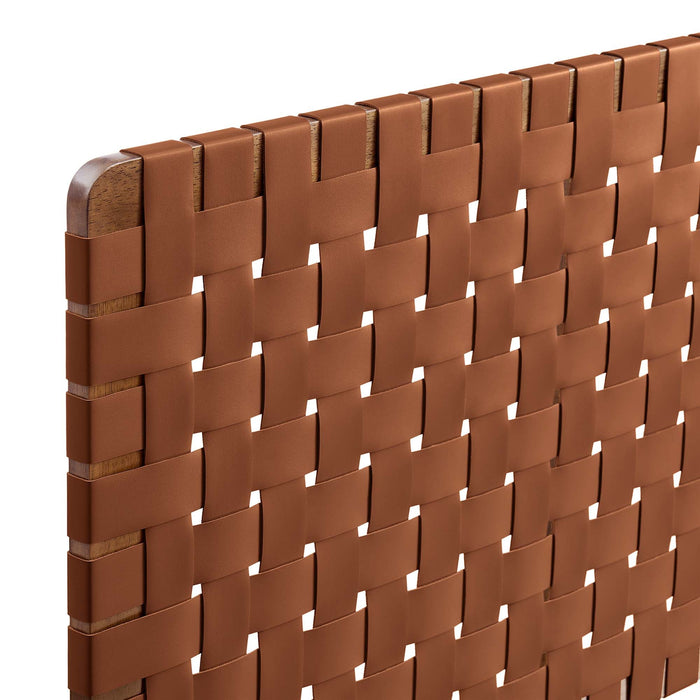 Sparta Weave Wall-Mount Vegan Leather Headboard