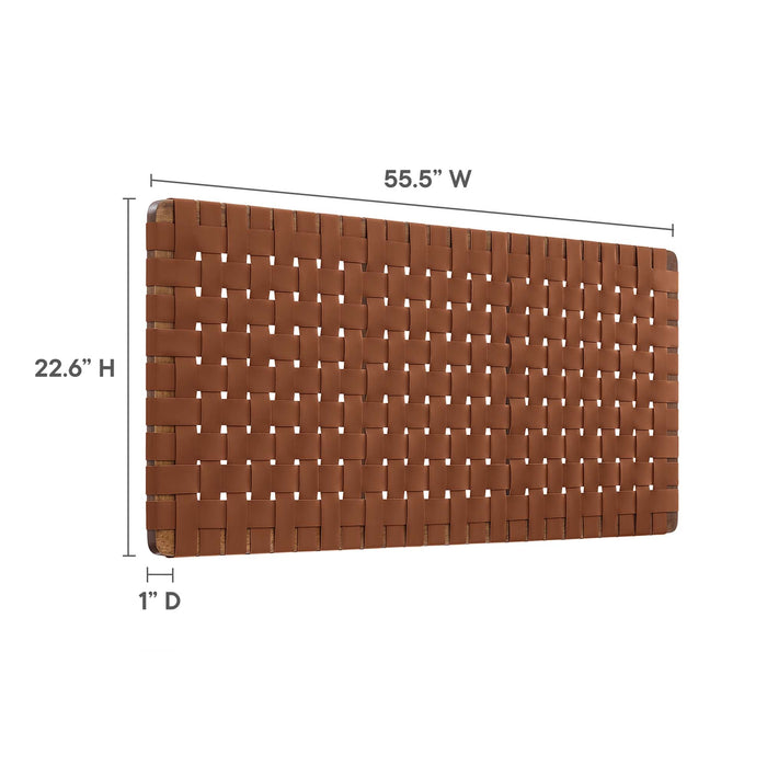 Sparta Weave Wall-Mount Vegan Leather Headboard