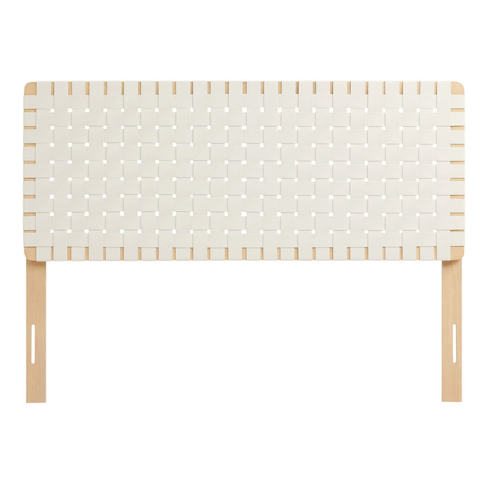 Modway Sparta Weave Vegan Leather Headboard Bedroom Furniture - View 37