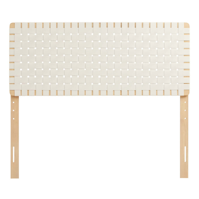 Modway Sparta Weave Vegan Leather Headboard Bedroom Furniture - View 38