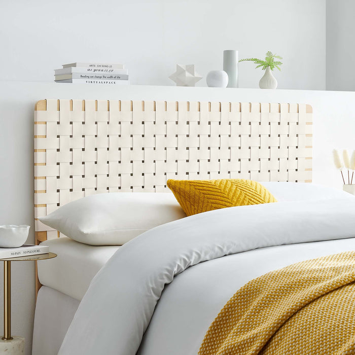 Modway Sparta Weave Vegan Leather Headboard Bedroom Furniture - View 33