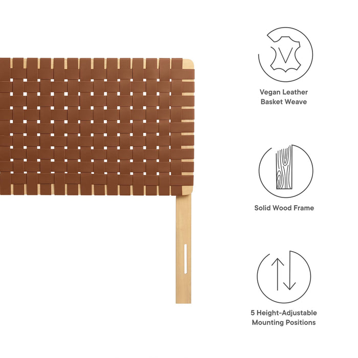 Modway Sparta Weave Vegan Leather Headboard Bedroom Furniture - View 41