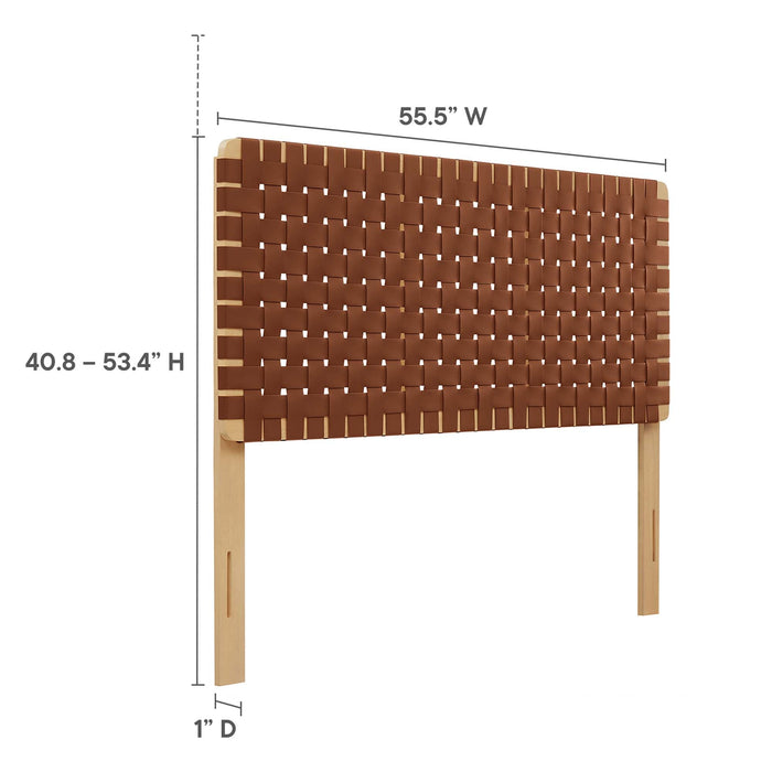 Modway Sparta Weave Vegan Leather Headboard Bedroom Furniture - View 42