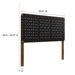 Modway Sparta Weave Vegan Leather Headboard Bedroom Furniture - View 49