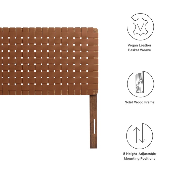 Modway Sparta Weave Vegan Leather Headboard Bedroom Furniture - View 55
