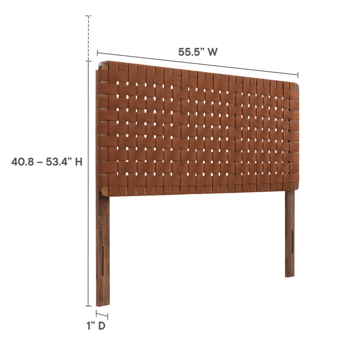 Modway Sparta Weave Vegan Leather Headboard Bedroom Furniture - View 56