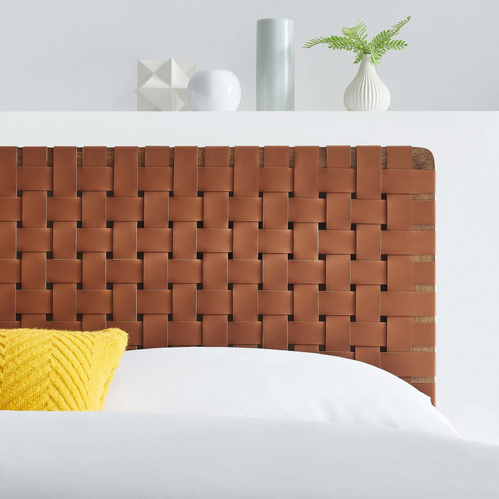 Modway Sparta Weave Vegan Leather Headboard Bedroom Furniture - View 57