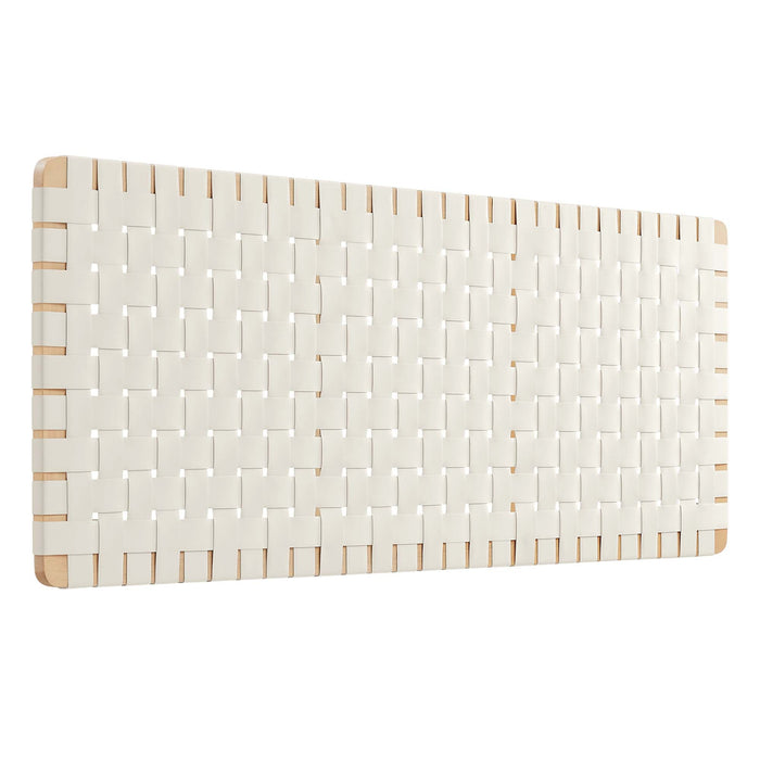 Sparta Weave Wall-Mount Vegan Leather Headboard