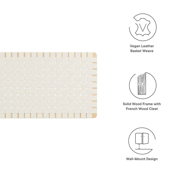 Sparta Weave Wall-Mount Vegan Leather Headboard