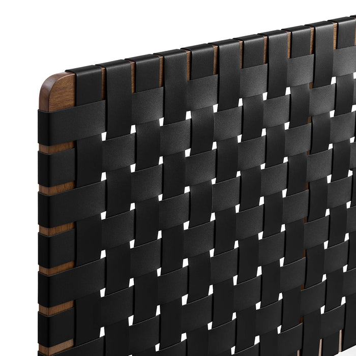 Sparta Weave Wall-Mount Vegan Leather Headboard