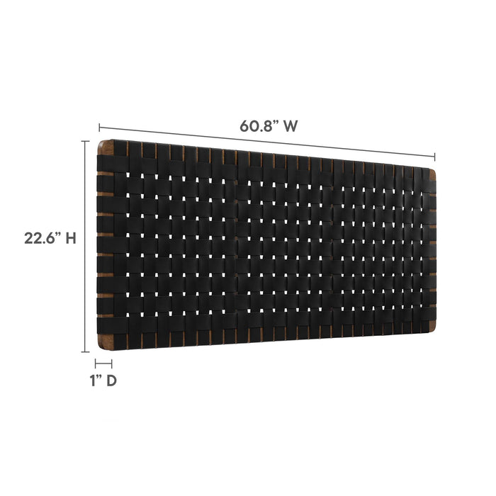 Sparta Weave Wall-Mount Vegan Leather Headboard