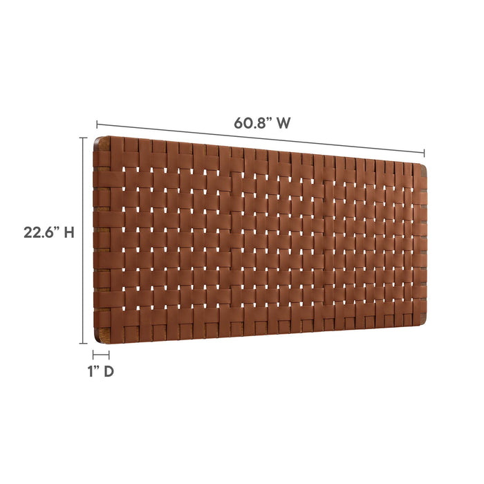 Sparta Weave Wall-Mount Vegan Leather Headboard