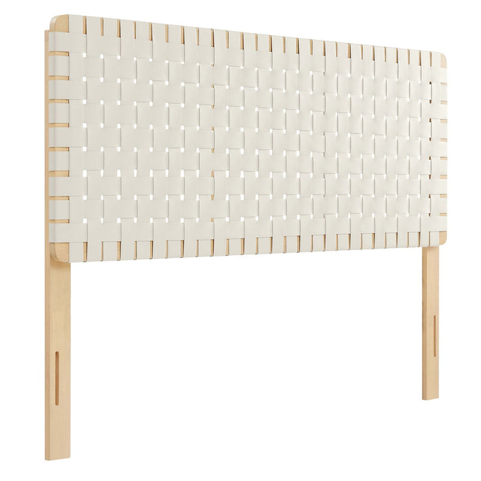 Modway Sparta Weave Vegan Leather Headboard Bedroom Furniture - View 125