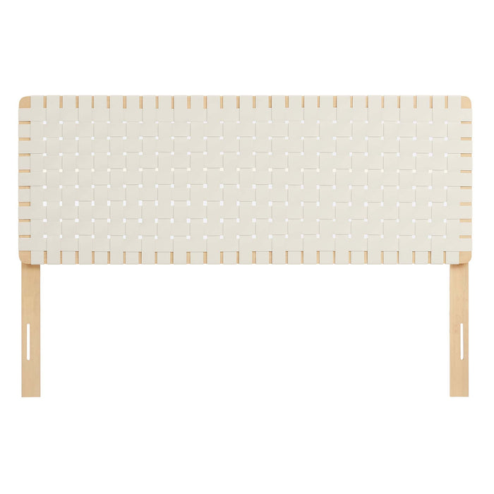 Modway Sparta Weave Vegan Leather Headboard Bedroom Furniture - View 65